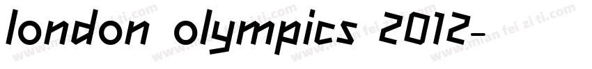 london olympics 2012字体转换